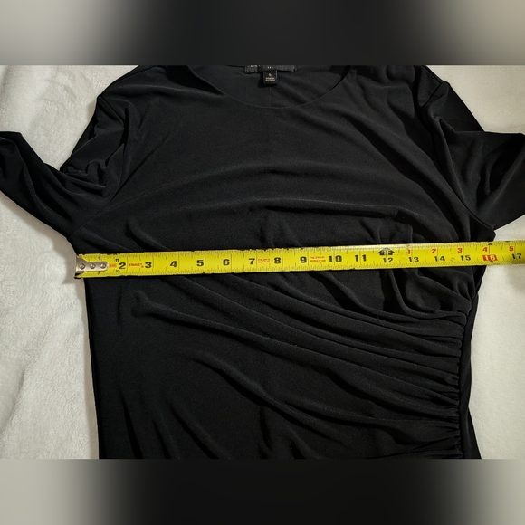 Banana Republic Knit Shirred Midi Dress, Elegant, Black, Long Sleeve, Size Small - Picture 7 of 8